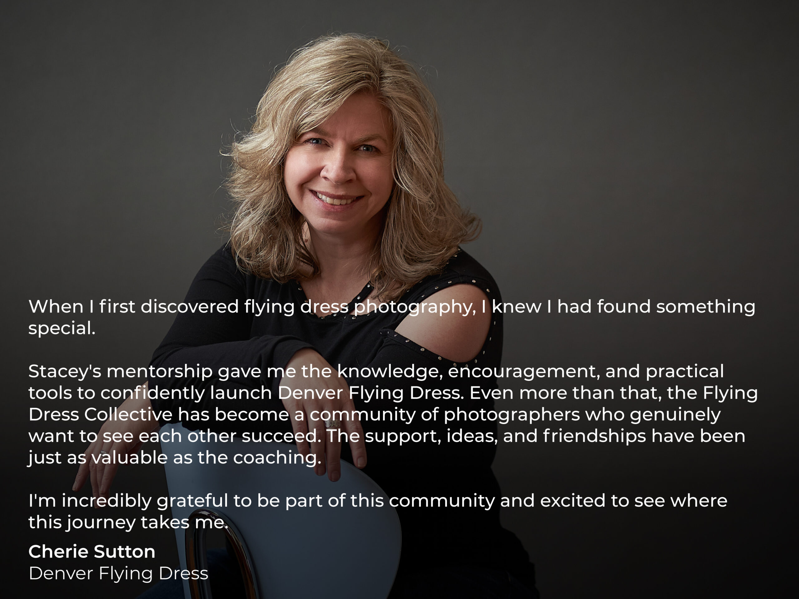 Cherie-Sutton-Testimonial Testimonial from photographer Cherie Sutton of Denver Flying Dress